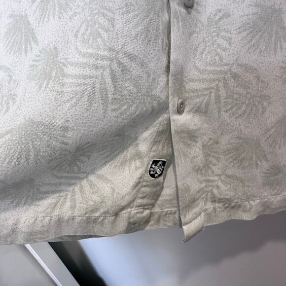 Nat Nast Luxury Originals Silk Blend Button-Up Shirt Size L Palm Leaf Pattern - Picture 4 of 6